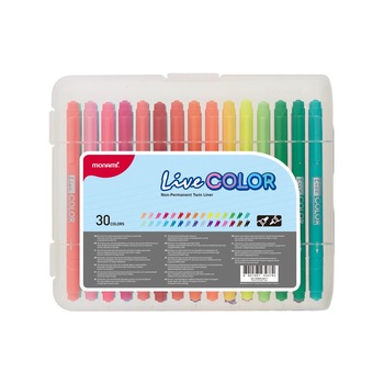 Fineliner + Carioca Monami Live Color cu 2 varfuri de 0.6 mm si 1.2 mm 30 culori/set Fineliner + Carioca Monami Live Color cu 2 varfuri de 0.6 mm si 1.2 mm 30 culori/set