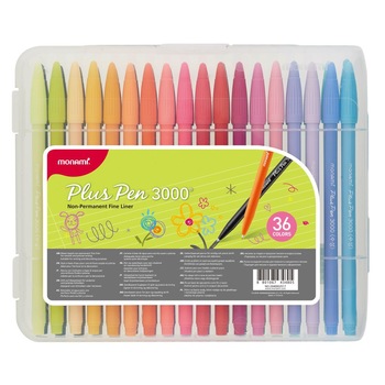 Fineliner Monami Plus Pen 3000 36 culori / set Fineliner Monami Plus Pen 3000 36 culori / set