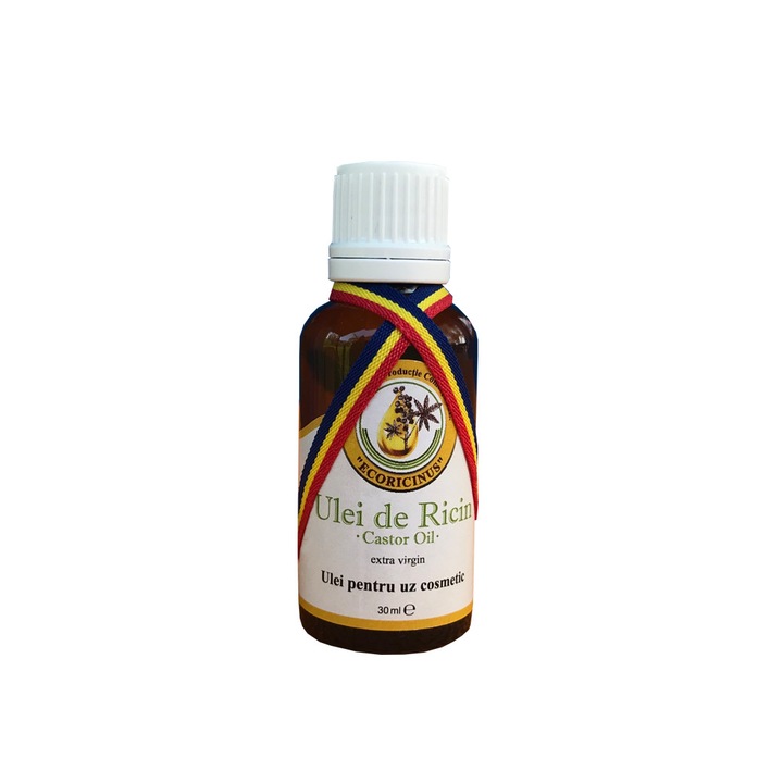 Ulei de ricin, Castor oil extra virgin pentru uz cosmetic Ecoricinus, 30 ml