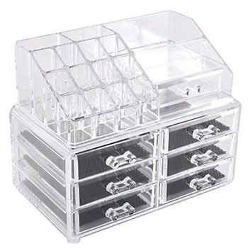 Organizator cosmetic transparent TRENDO cu 6 sertare ideal pentru a va pastra produsele cosmetice, pensule, oje, pile de unghii, pensete,Bijuterii Organizator cosmetic transparent TRENDO cu 6 sertare ideal pentru a va pastra produsele cosmetice, pensule, oje, pile de unghii, pensete,Bijuterii