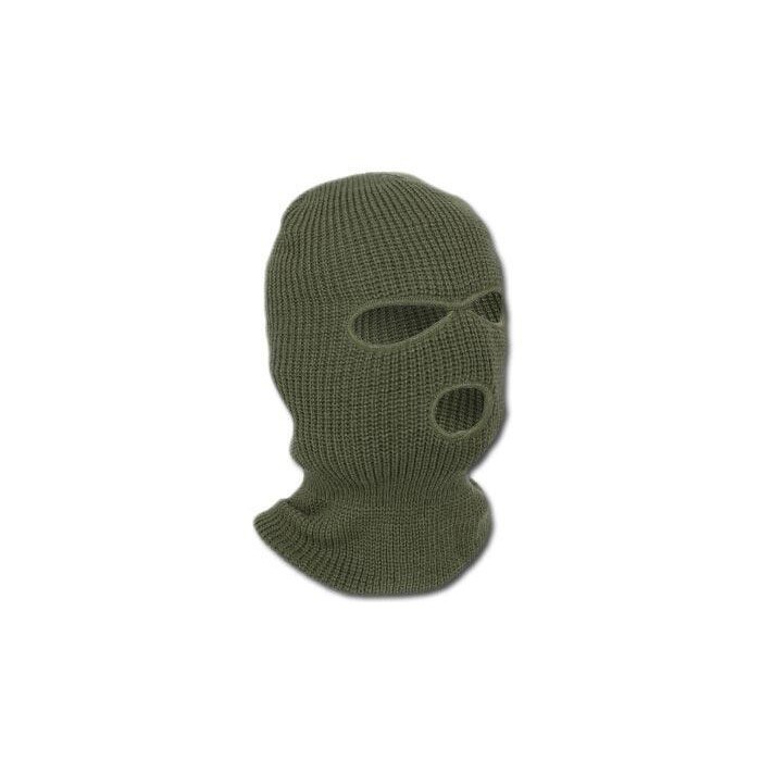 Cagula iarna trei gauri, od green, one size