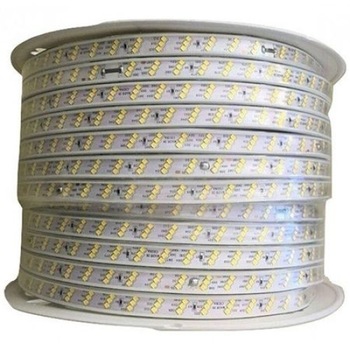 Banda Led smd 2835 alb Cald 220V 180led/m Furtun Silicon 220V 3 Randuri 100m inclusiv 5 transformator Banda Led smd 2835 alb Cald 220V 180led/m Furtun Silicon 220V 3 Randuri 100m inclusiv 5 transformator