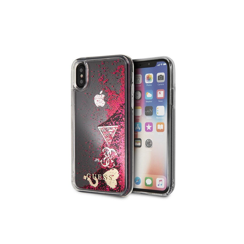 Husa iPhone X XS Guess Stars Raspberry