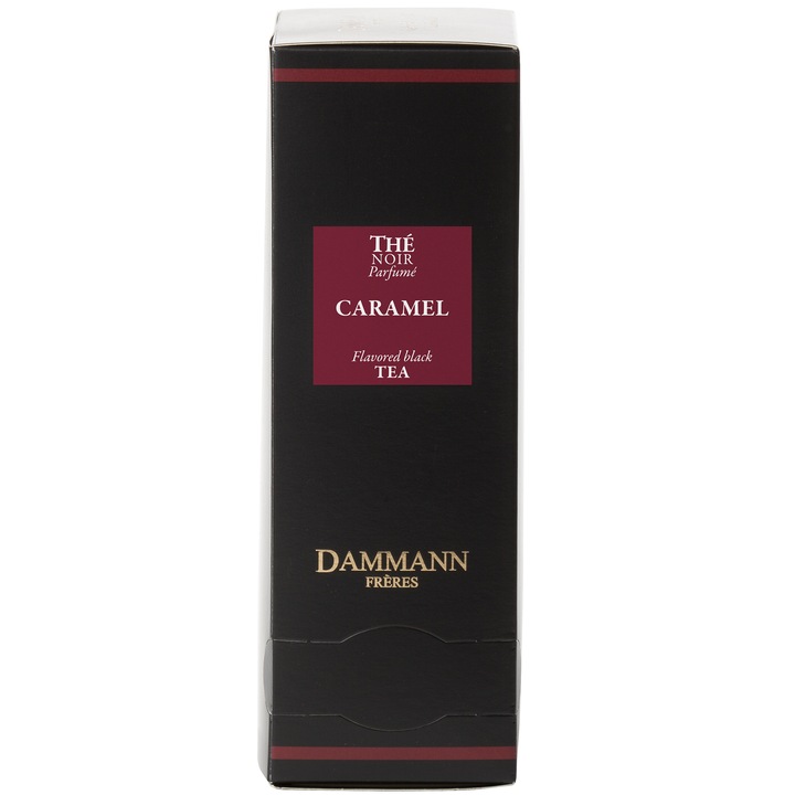 Ceai negru Dammann Caramel, 24 pliculete, ambalate individual, 48 gr.