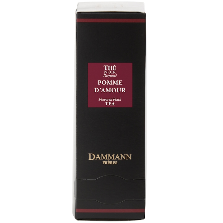 Черен чай Dammann Pomme d'amour, 24 пакетчета, Индивидуално опаковани, 48 гр