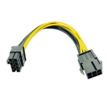 Cablu Active, adaptor alimentare placa video pci-e 6 pini tata la 8 pini mama, extensie pentru sursa, calitate deosebita, 20cm Cablu Active, adaptor alimentare placa video pci-e 6 pini tata la 8 pini mama, extensie pentru sursa, calitate deosebita, 20cm