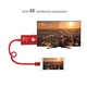 Кабел USB 3.1 тип C към HDMI 4K - HDMI Video Type C HUB адаптер 2 метра за Samsung Xiaomi и устройства с щепсел тип C, червен, BBL668