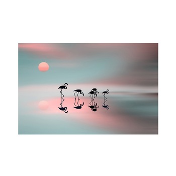 Tablou Canvas - Flamingo, Pasari, Natura, Apus 60 x 90 cm Tablou Canvas - Flamingo, Pasari, Natura, Apus 60 x 90 cm