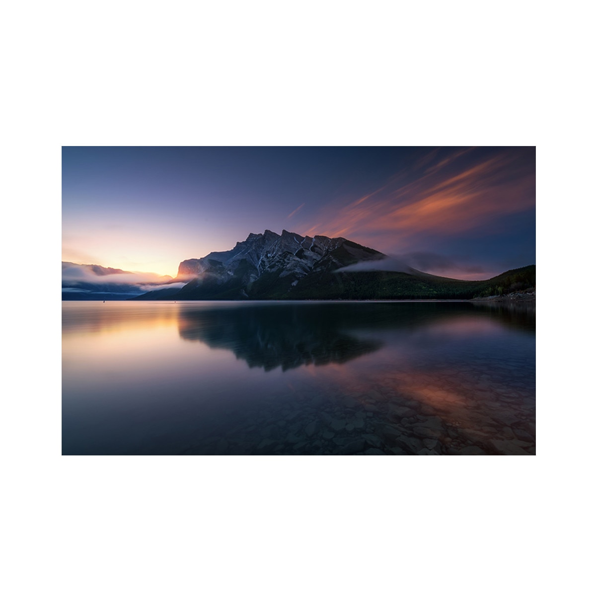 Tablou Canvas - Lac, Natura, Peisaj, Apus 60 x 90 cm
