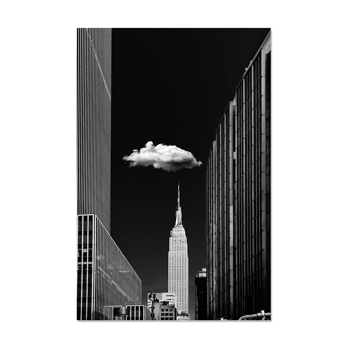Tablou Canvas - Oras, New York, Empire State Building, Alb si negru 60 x 90 cm