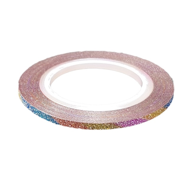 Banda decorativa unghii Matte 3D, MoonbasaNails, No 110, Multicolor