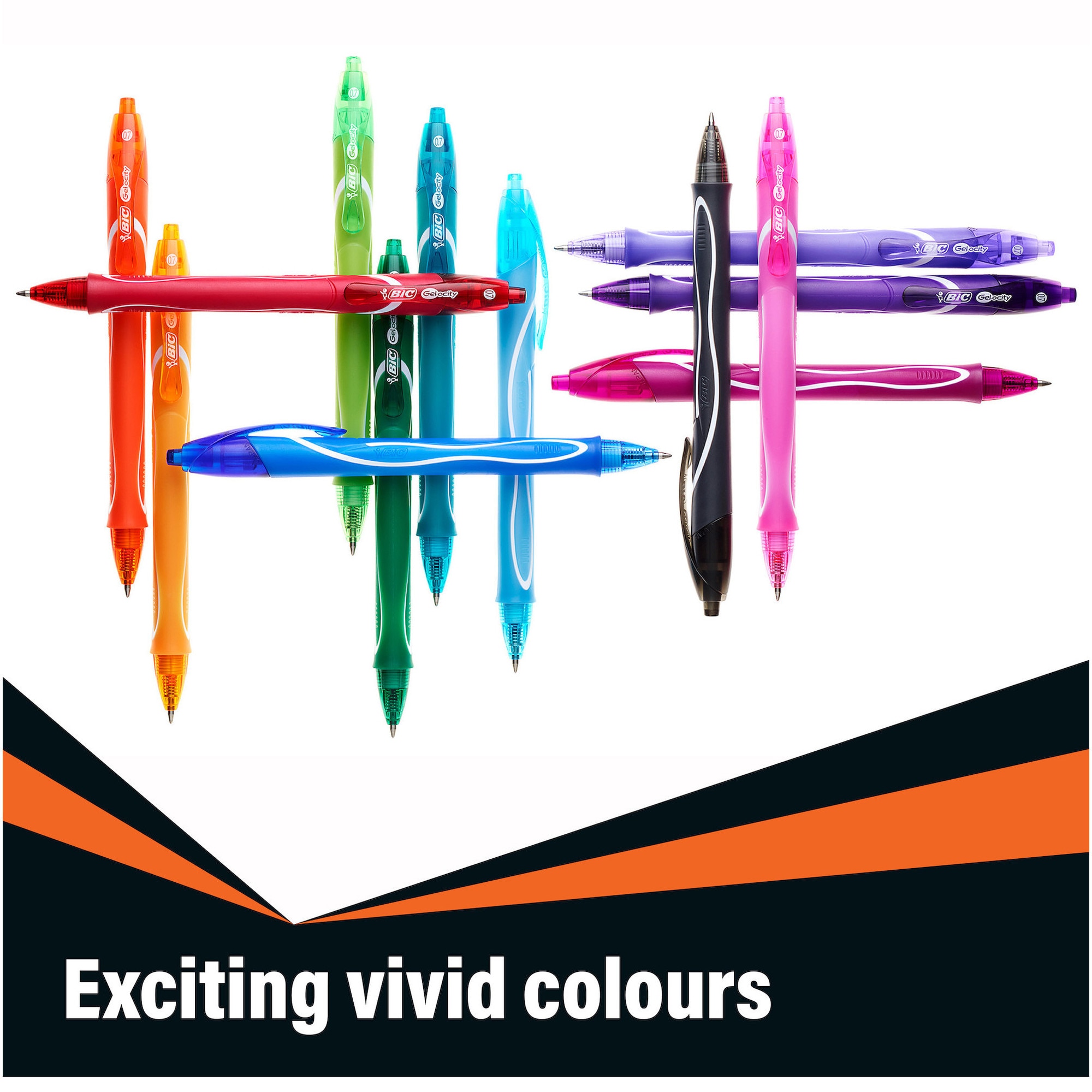 Set pixuri cu gel BIC Gel-ocity Quick Dry My Box of Colours cu