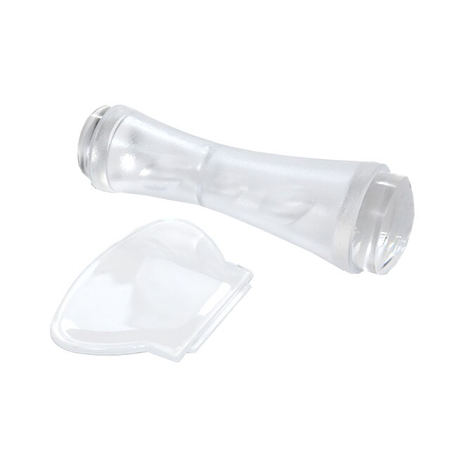 Set stampila si racleta unghii Moonbasa Nails, 013, Doua capete, Silicon, Transparent