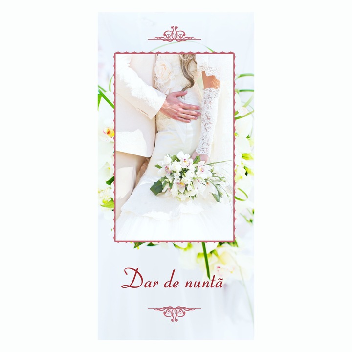 Felicitare cu buzunar - Dar de nunta - Mire, mireasa