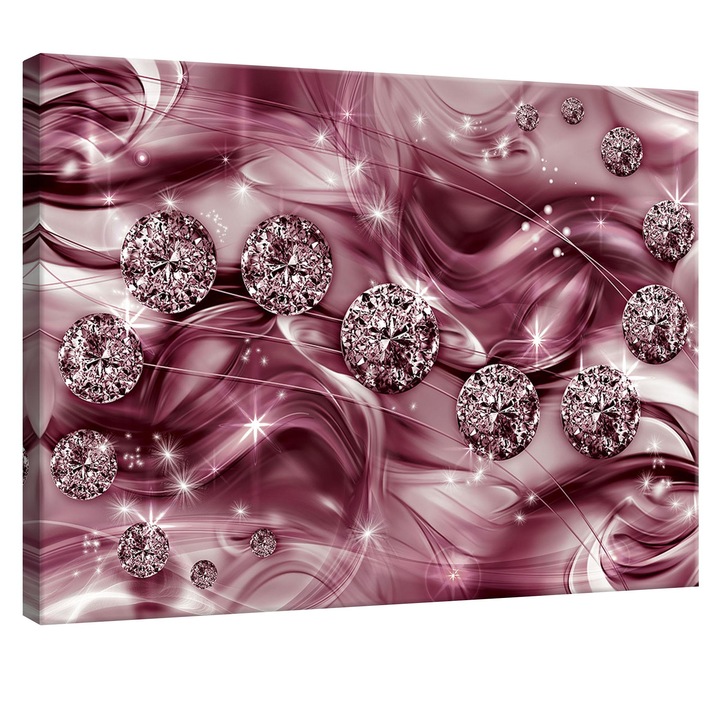 Tablou Canvas DEGRETS 78133 Diamant mov 3D, 75x100cm