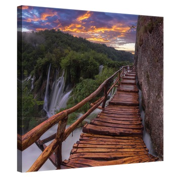 Tablou Canvas DEGRETS 78189 Pod langa cascada, 80x80cm Tablou Canvas DEGRETS 78189 Pod langa cascada, 80x80cm