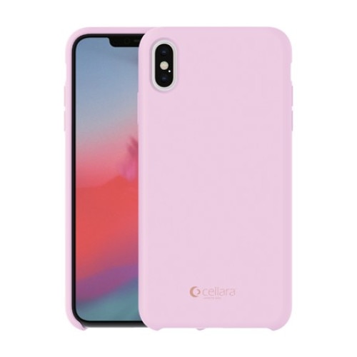 Capac Protectie Spate Cellara Din Silicon Colectia Soft Pentru iPhone Xs Max - Roz