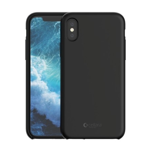 Capac Protectie Spate Cellara Din Silicon Colectia Soft Pentru iPhone Xs Max - Negru