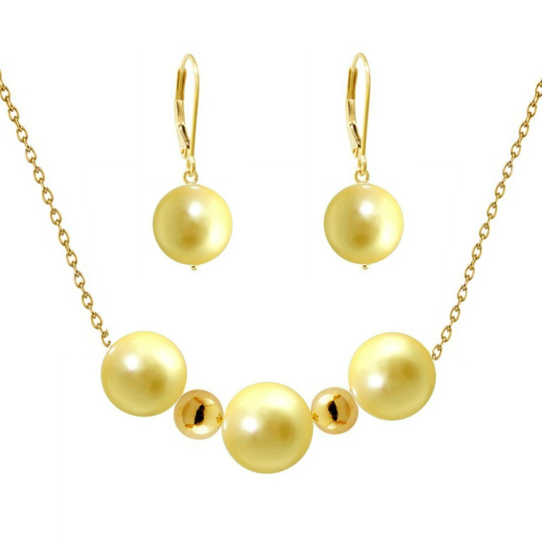 Set Aur si Perle Naturale Akoya Gold