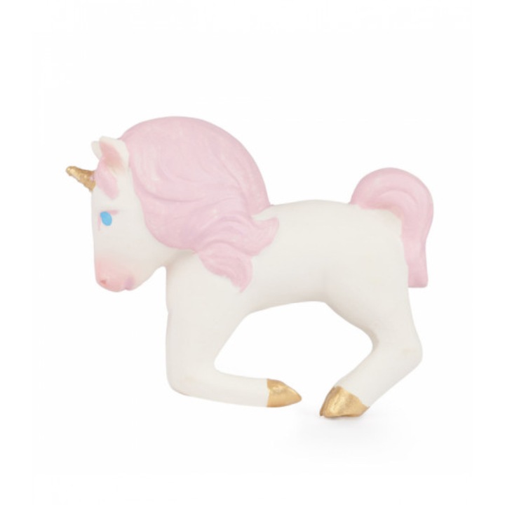 OLI&CAROL Stacy the Unicorn karkötő, fogzás, fürdő, természetes gumi, nem mérgező, 0+