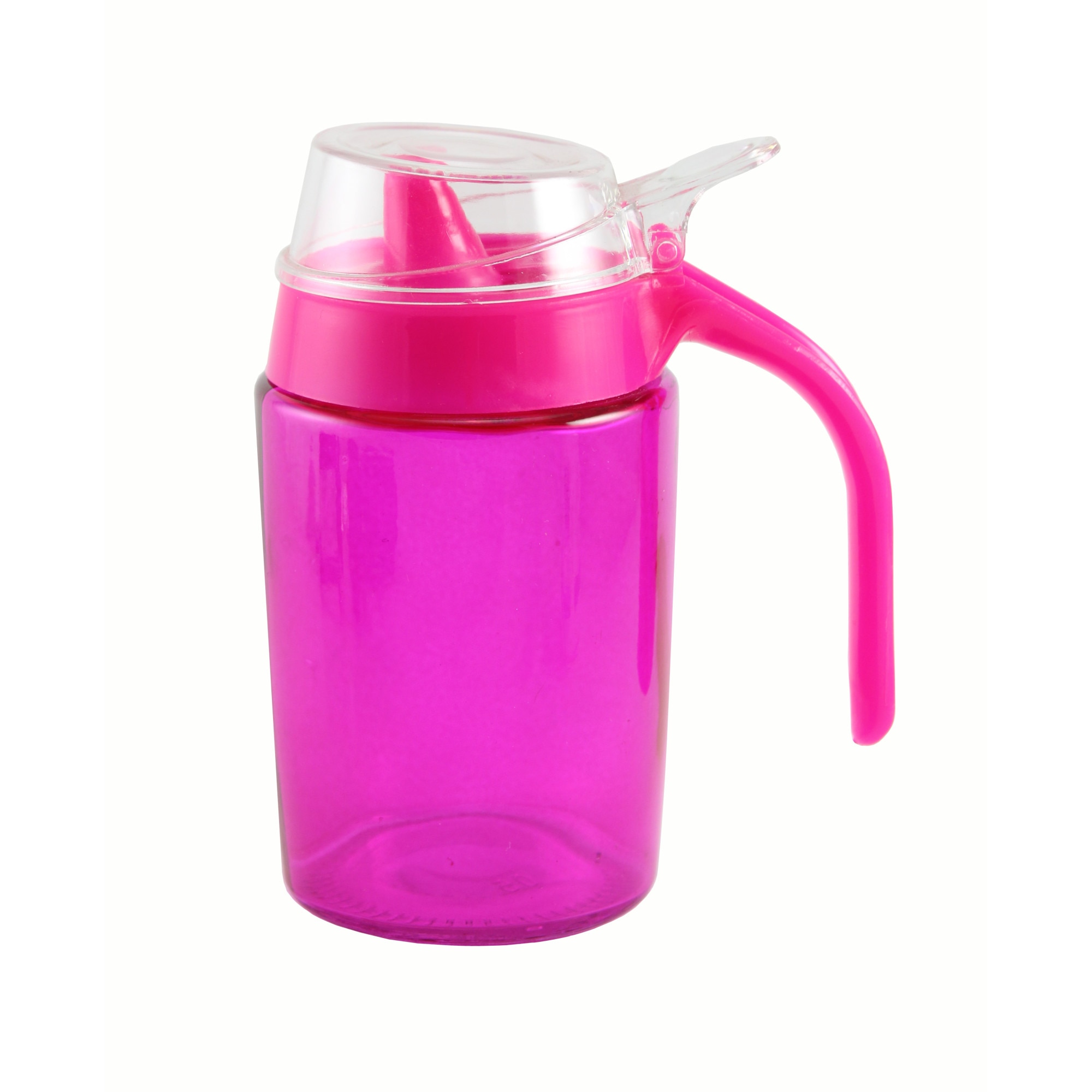 Oliviera din sticla cu capac detasabil , ulei/otet , Brandani, fuchsia