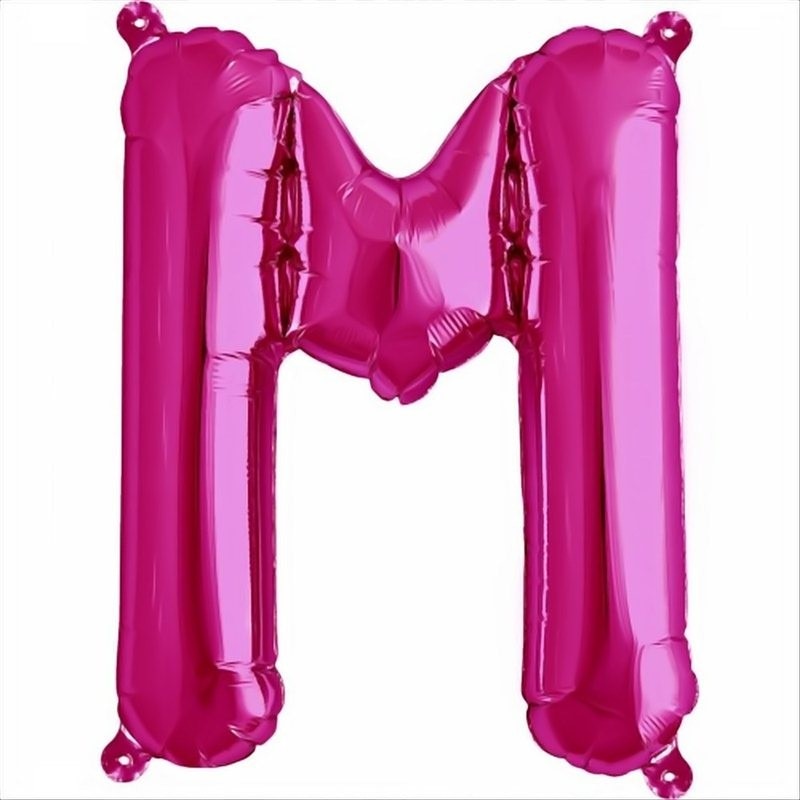 Balon folie litera M mini magenta, 41 cm, Northstar