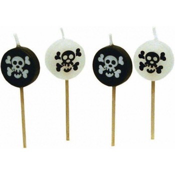 Lumanari figurine cap de mort, 8 buc Lumanari figurine cap de mort, 8 buc