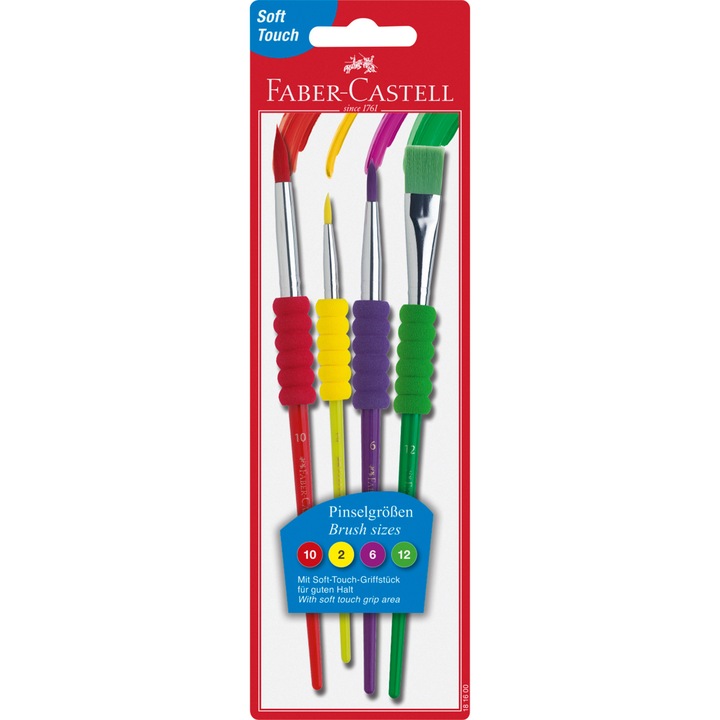 Set 4 Pensule Faber-Castell Soft Touch