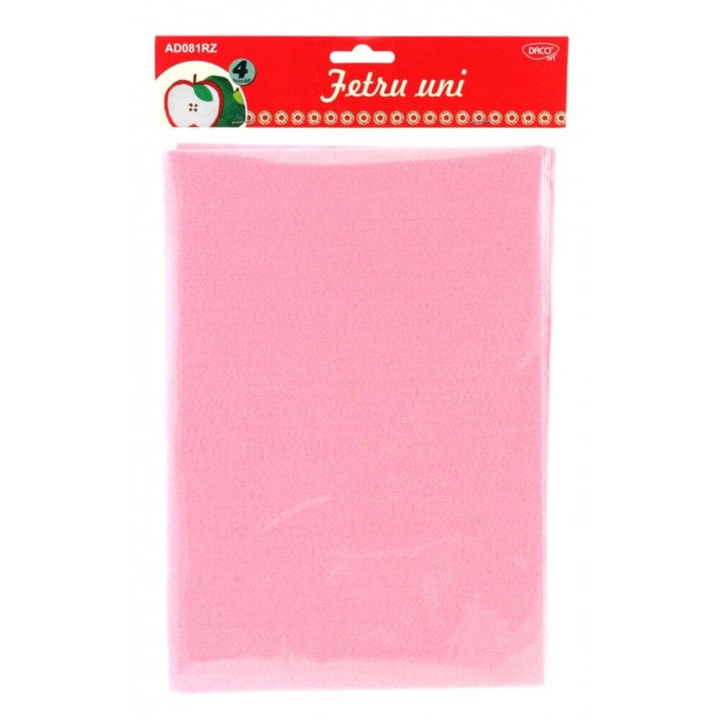 Accesorii craft - AD081RZ Fetru uni Set 4 roz DACO