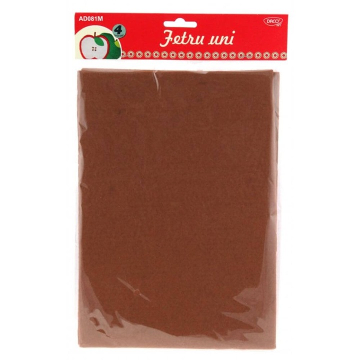 Accesorii craft - AD081M Fetru uni Set 4 maro DACO