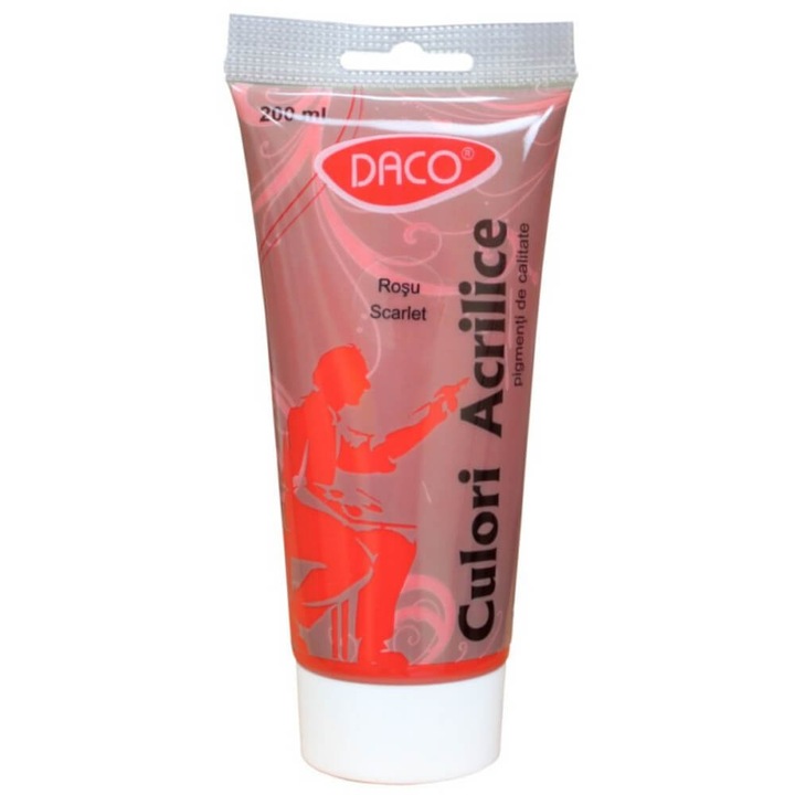Daco akrilfesték 200 ml, skarlátvörös
