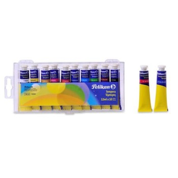 Set Pelikan 10 de culori , Aplicare facila, 12 ml Set Pelikan 10 de culori , Aplicare facila, 12 ml