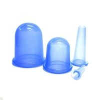 Set ventuze din silicon alimentar pentru masaj facial si corporal