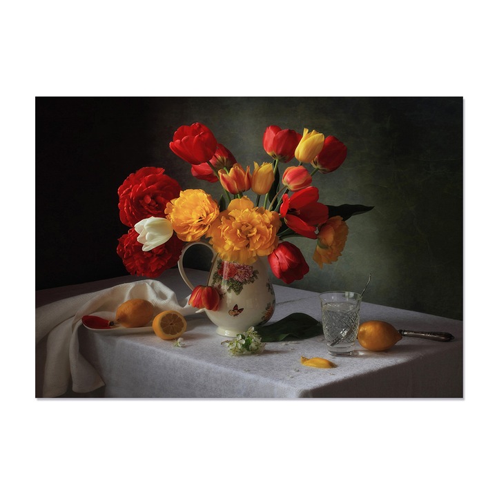 Tablou Canvas - Flori, Lamaie, Natura, Lalele, 60 x 80 cm