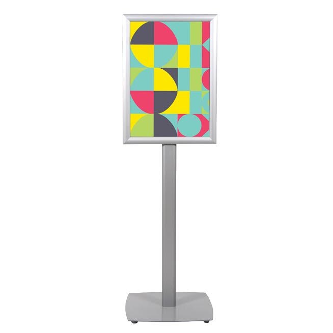 Menu Board JJ DISPLAYS cu profil oval din aluminiu, prevazut cu 1 rama click 25/45 format A3 - 297x420mm (print)