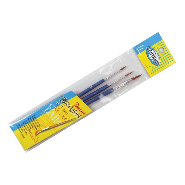 Set 3 pensule Centrum cu varf rotund, nr. 2, 4, 6