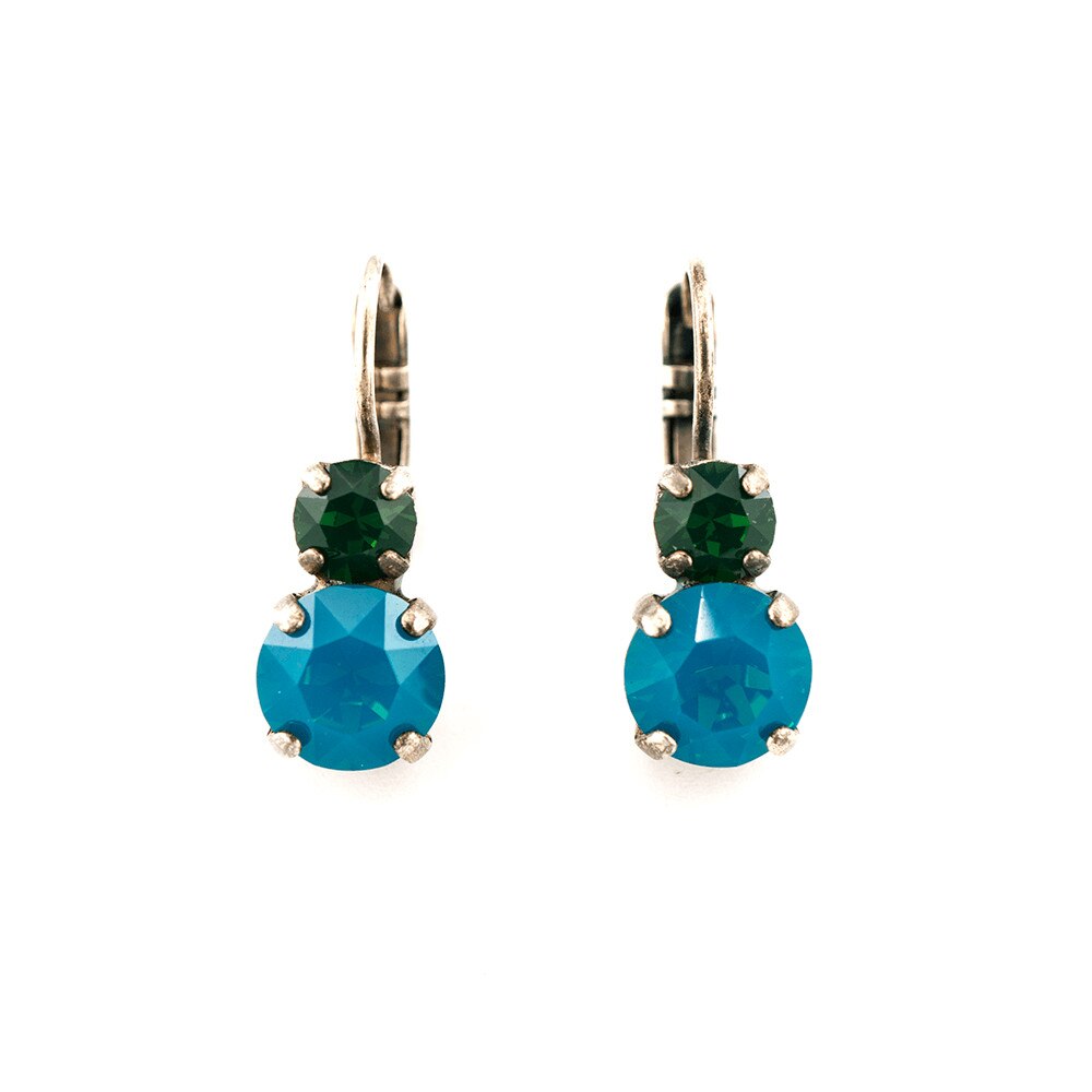Cercei placati cu Argint 925, Cristale, Mediterranean Blue by Roxannes - Mariana Jewellery, Verde/Albastru 1190-1316SP6