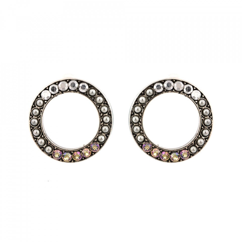 Cercei placati cu Argint 925, Cristale Swarovski, Casablanca by Roxannes - Mariana Jewellery, Alb 1427-1006SP2