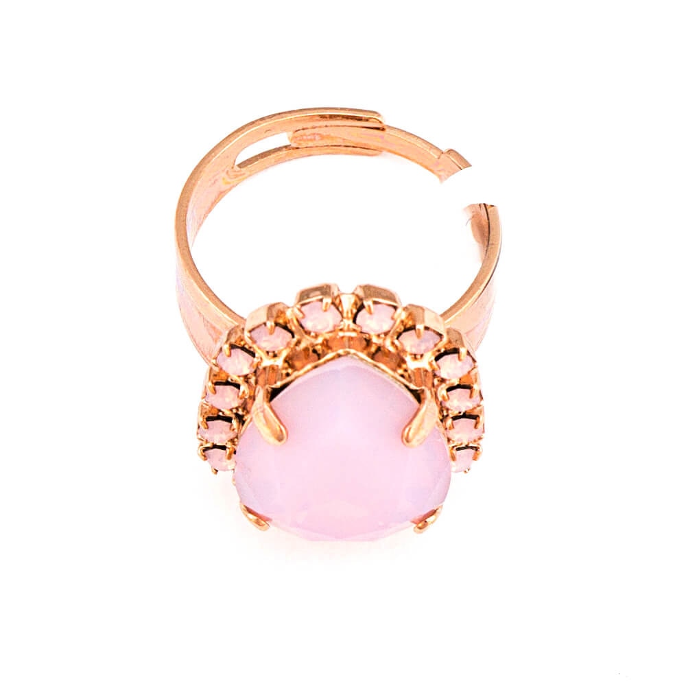Inel placat cu Aur roz de 24K, Cristale, Rose by Roxannes - Mariana Jewellery, Roz 7098-395RG