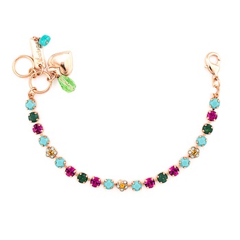 Bratara placata cu Aur roz de 24K, Cristale, Happy Days by Roxannes - Mariana Jewellery, Multicolor 4008-1007RG Bratara placata cu Aur roz de 24K, Cristale, Happy Days by Roxannes - Mariana Jewellery, Multicolor 4008-1007RG