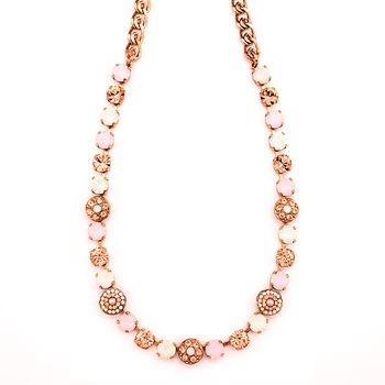 Colier placat cu Aur roz de 24K, Cristale, Tiara Day by Roxannes - Mariana Jewellery, Alb/Roze 3044/1-2333RG Colier placat cu Aur roz de 24K, Cristale, Tiara Day by Roxannes - Mariana Jewellery, Alb/Roze 3044/1-2333RG