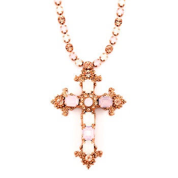 Colier placat cu Aur roz de 24K, Cristale, Tiara Day by Roxannes - Mariana Jewellery, Alb/Roze 3422-2333RG Colier placat cu Aur roz de 24K, Cristale, Tiara Day by Roxannes - Mariana Jewellery, Alb/Roze 3422-2333RG