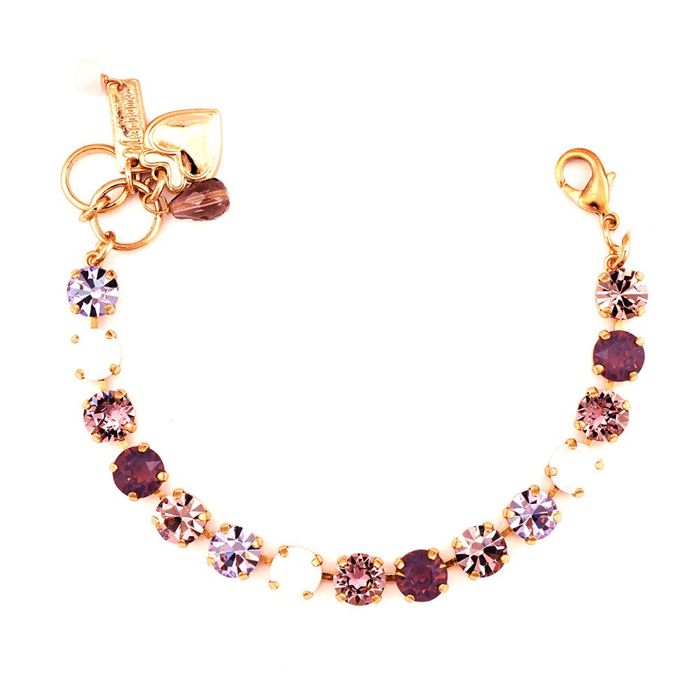 Bratara placata cu Aur roz de 24K, Cristale, Elizabeth by Roxannes - Mariana Jewellery, Roz/Mov 4252-1022RG