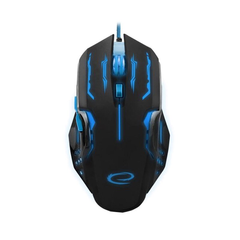 Mouse optic USB gaming, 2400 dpi, 6 butoane, iluminare LED, Albastru