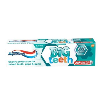 Pasta de dinti pentru copii 6-8 ani Aquafresh big teeth 6-8 years 50ml Pasta de dinti pentru copii 6-8 ani Aquafresh big teeth 6-8 years 50ml