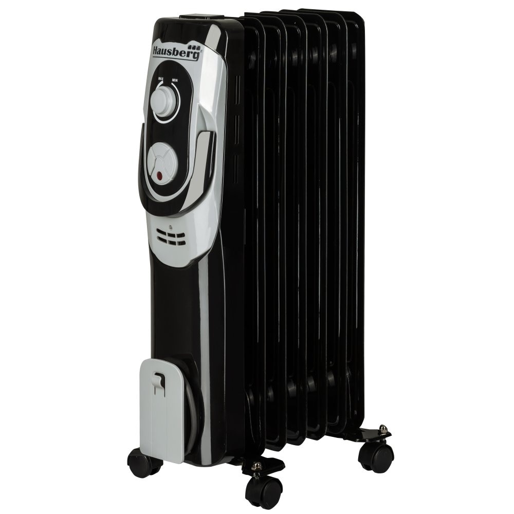 Radiator 7 lementi, Hausberg HB8900N, 3 setari de caldura, NEGRU