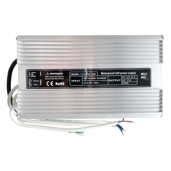 Sursa profesionala IDL® de alimentare Rezistenta la apa, 12-21A, Grad de protectie IP67, Putere 250W, Protectie la scurtcircuit, suprasarcina, supratensiune