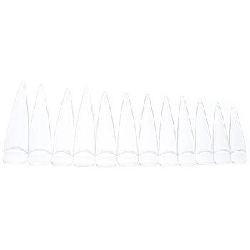 Set 12 tipsuri stiletto, MoonbasaNails, 002-C, Transparent Set 12 tipsuri stiletto, MoonbasaNails, 002-C, Transparent