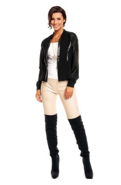 Jacheta dama, model sacou, Negru