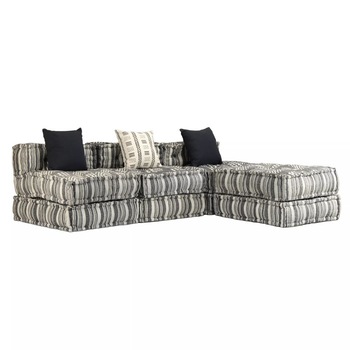 Canapea modulara cu 3 locuri, model cu dungi, vidaXL, Tesatura, Multicolor, 180 x 140 x 60 cm Canapea modulara cu 3 locuri, model cu dungi, vidaXL, Tesatura, Multicolor, 180 x 140 x 60 cm